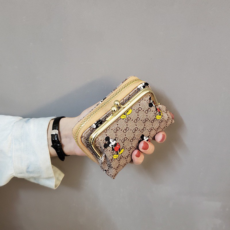 Ví Đựng Thẻ / Tiền Xu Có Khóa Kéo Họa Tiết Hoạt Hình Dễ Thương