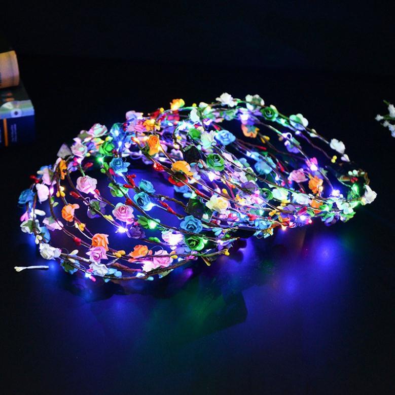 Vòng hoa đội đầu đèn led