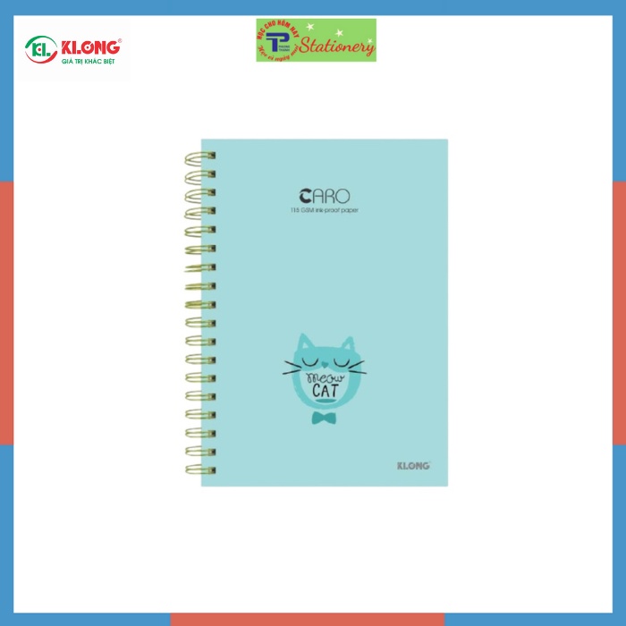 Sổ lò xo kép KLONG Caro B5 bìa cứng - 200 trang; MS: 297