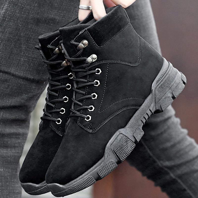 Giày boot nam có cổ,da pu lộn thiết kế châu âu cực ngầu và êm chân-800 | BigBuy360 - bigbuy360.vn