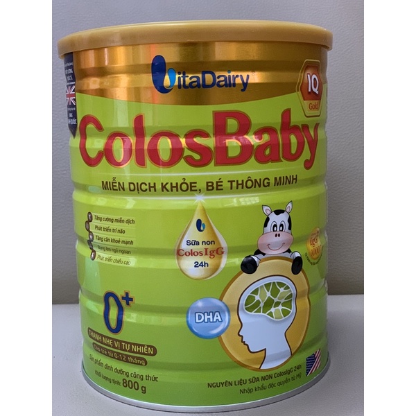 Sữa Colosbaby IQ gold 0+ 800g  .(Date 2024 Mẫu mới )