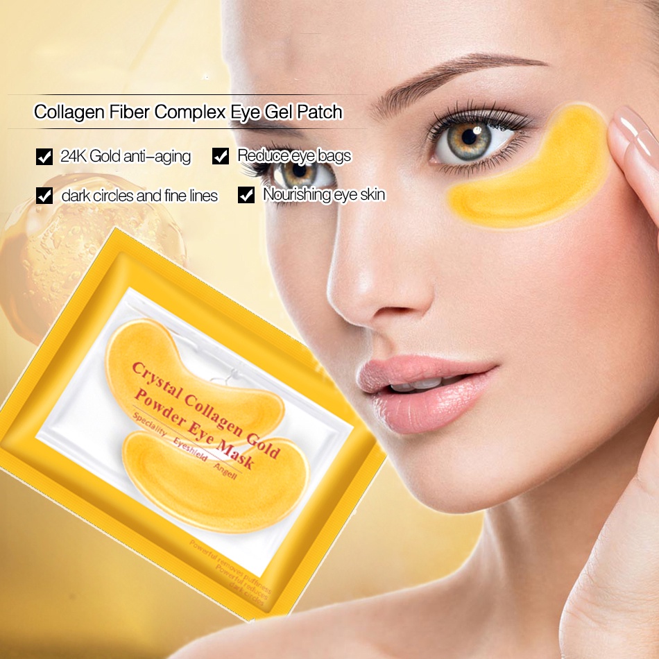 Hot Sale OMY LADY 10pcs=5packs Gold Masks Crystal Collagen Eye Mask Anti-Wrinkle Eye Patches For The Eye Face Mask Remove fortunely.vn