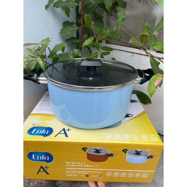 Nồi EASY COOK hợp kim nhôm chống dính vân đá đáy từ  KIMSCOOK 24cm