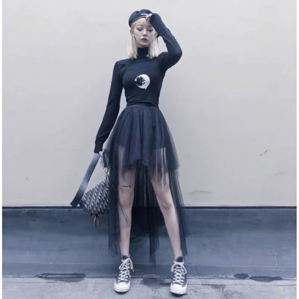 Chân váy lưới dáng đuôi tôm siêu hot hit