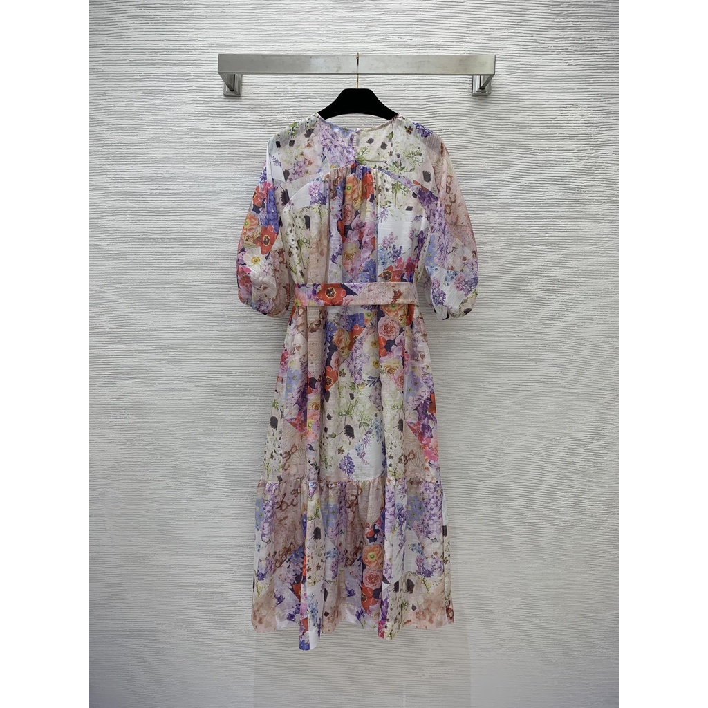 Đầm nữ thời trang cao cấp Zimmermann thiết kế mẫu hoa, phong cách điệu đà