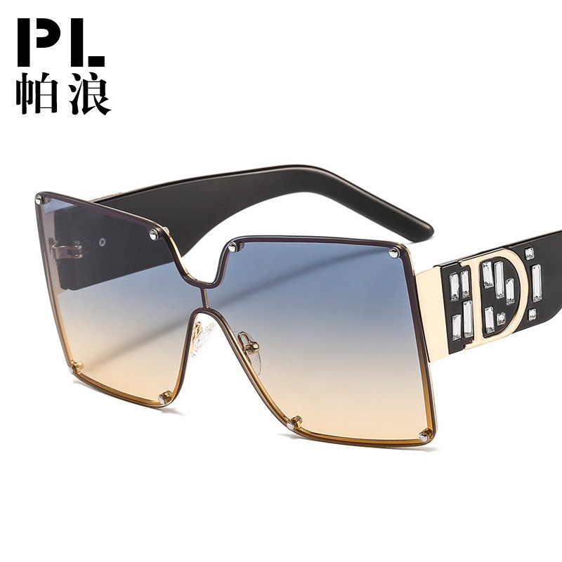 Kính Mát Gọng Kim Loại Đính Đá Thời Trang Cho Nữ