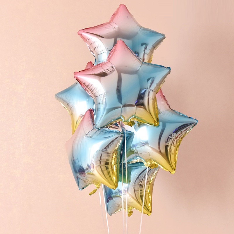 Bóng sao tim trang trí sinh nhật - size 18in - nhiều màu sắc đẹp
