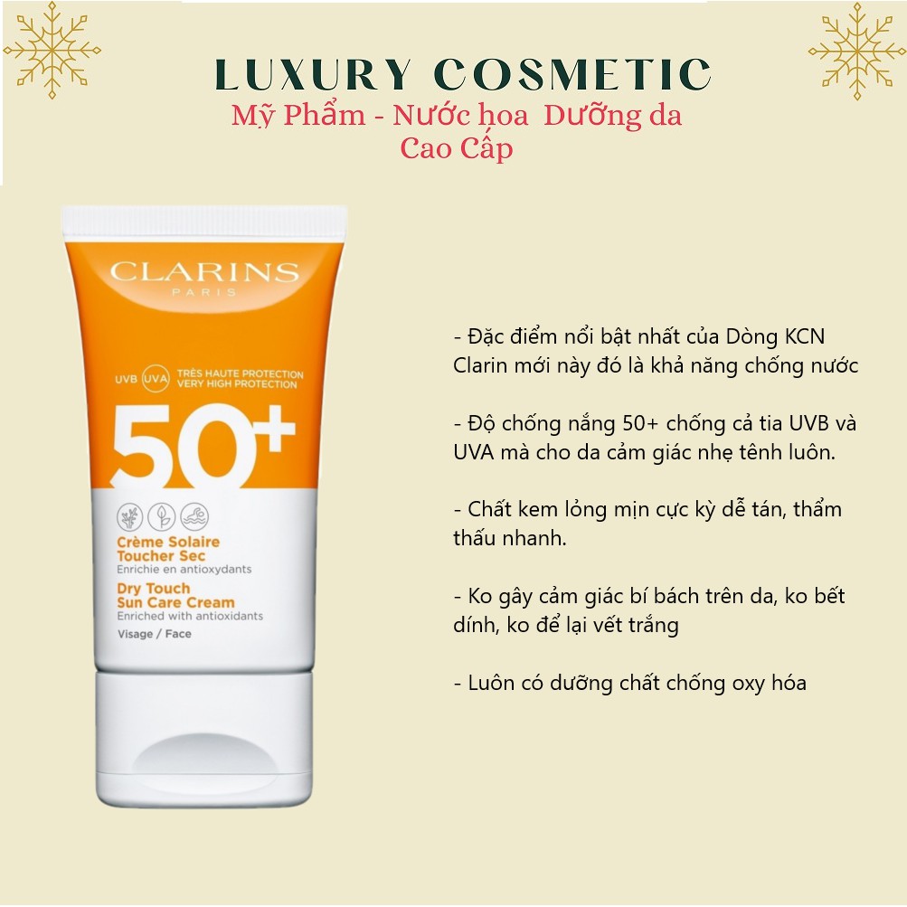 Kem chống nắng vật lý Clarins UV Plus SPF50 PA++++