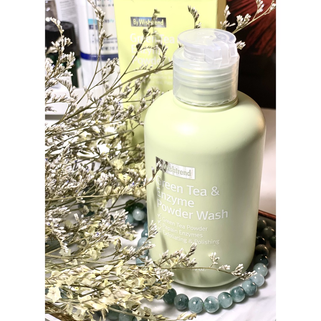 Bột Rửa Mặt chiết xuất thiên nhiên By Wishtrend Green Tea & Enzyme chống lão hóa và tẩy tế bào chết dịu nhẹ