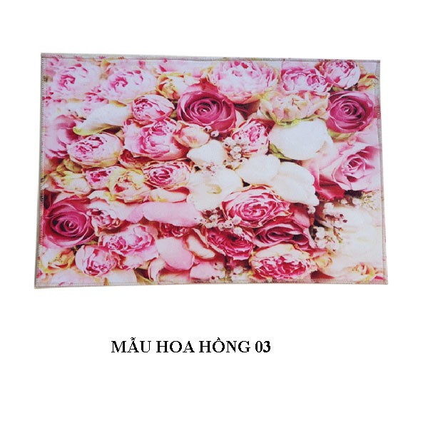 Thảm Lót Sàn Trang Trí Chống Trượt 40x60cm Sắc Hoa Sang Trọng