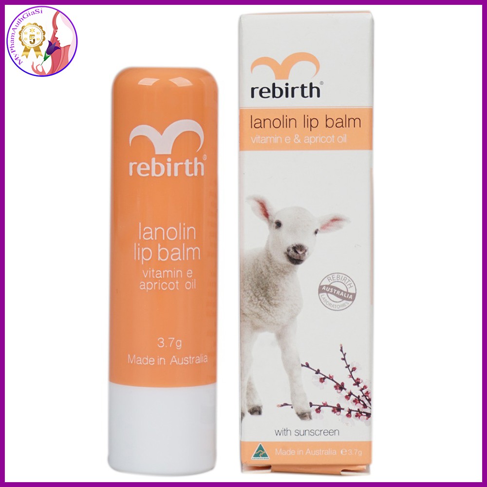 Son dưỡng môi nhau thai cừu chống khô môi, nứt nẻ rebirth lanolin lip balm