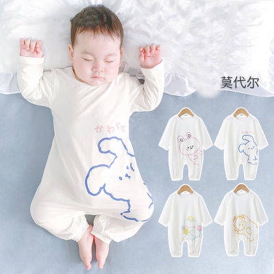 M body cho B G I body chip B G I Class A baby modal conjoined Bộ Đồ Ngủ Tay Dài Mỏng Điều Hòa Không Khí Mùa Xuân Thu cho Bé Sơ Sinh ha