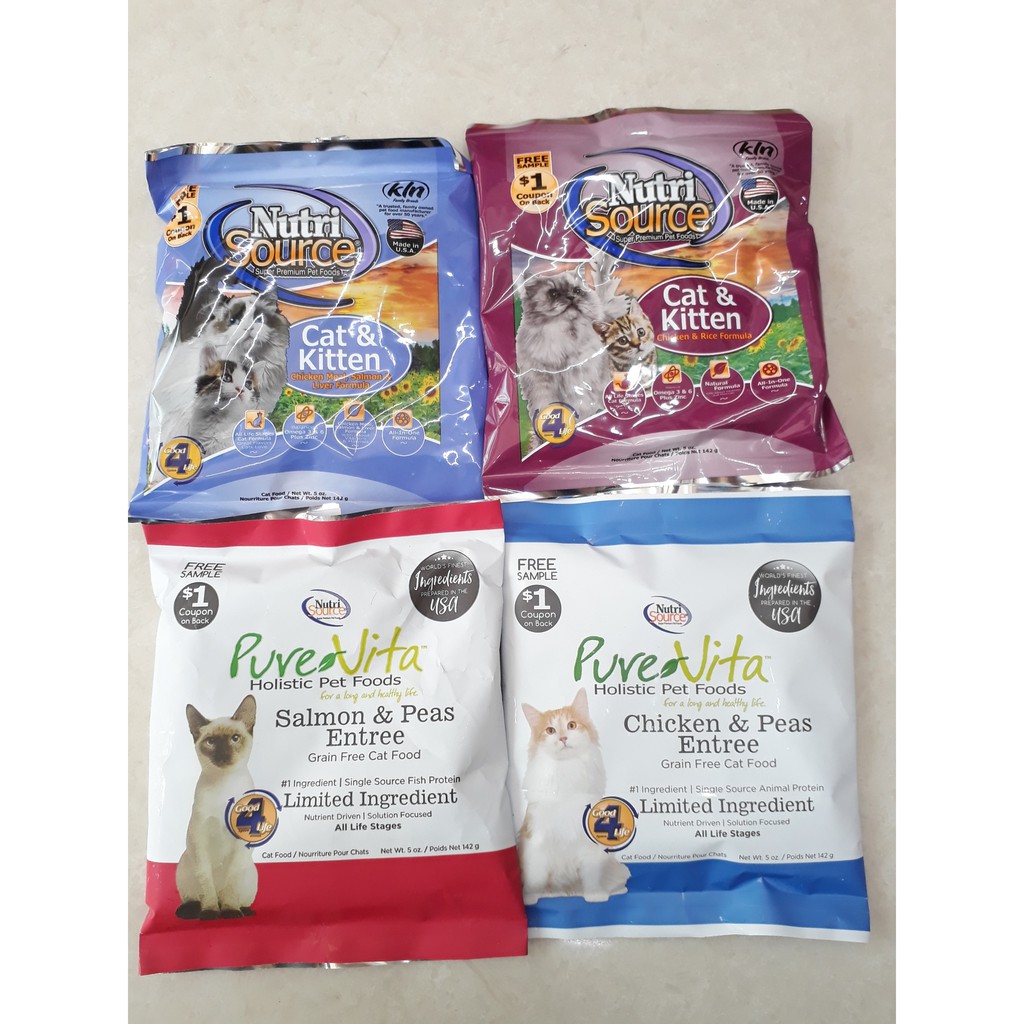 Hạt Nutri Source cho mèo các loại gói 142g