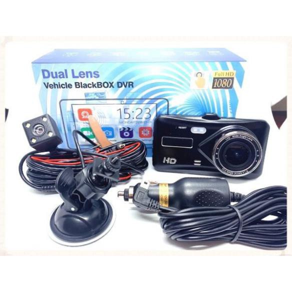 Camera Hành Trình Kép Trước Sau Dual Lens Dành Cho Xe Hơi Hỗ Trợ Full HD - Tích Hợp Màn Hình Cảm Ứng