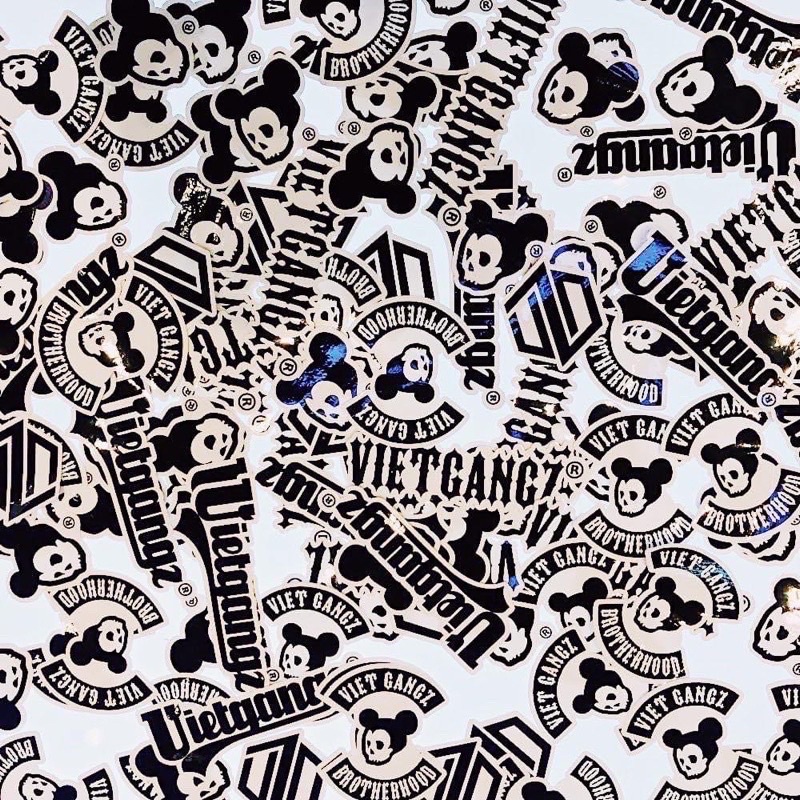 Decal dán - Tấm LOGO Vietgangz ( chống nước - chống thấm) hàng chính hãng