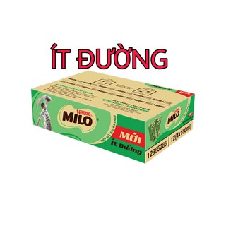 Thùng 48 Hộp Thức uống lúa mạch uống liền Nestlé MILO ít đường 180ml