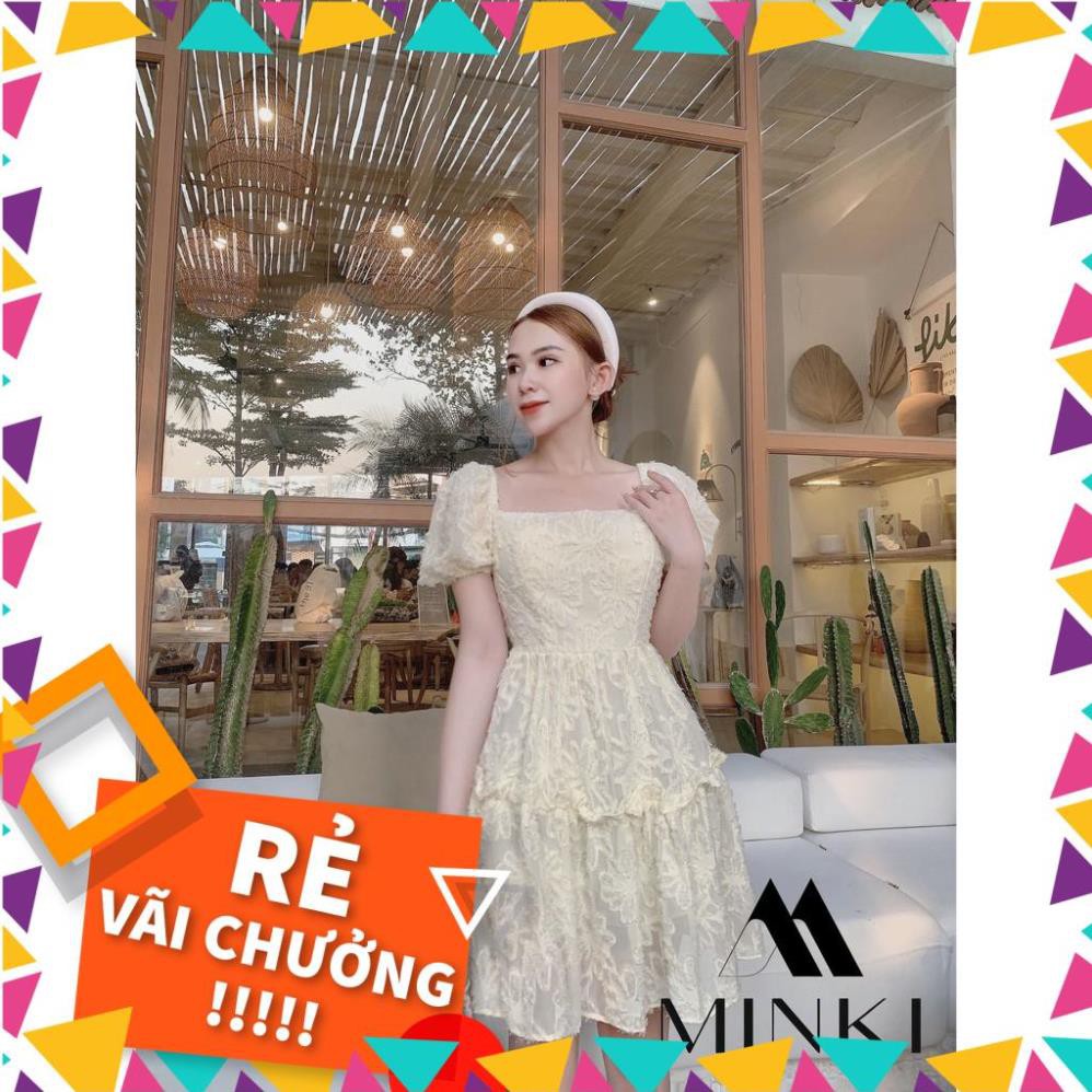 [SALE_SỐC_45%] VÁY ĐẸP HÈ 2021 - VÁY CỔ VUÔNG HỞ LƯNG - COTTON VỎ LÔNG VŨ - MÀU XANH -[THIẾT KẾ] [HOT] | BigBuy360 - bigbuy360.vn