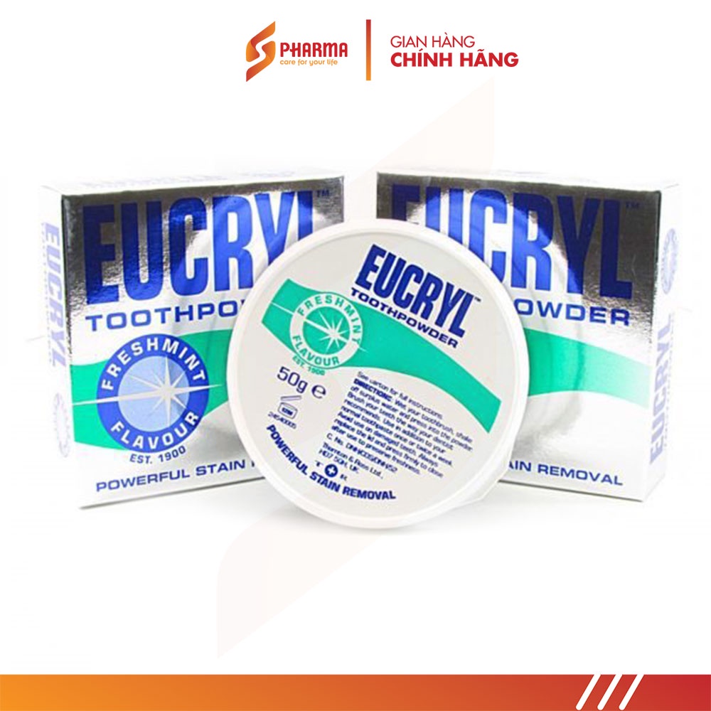 Bột Tẩy Trắng Răng Eucryl Toothpowder 50g Anh Quốc