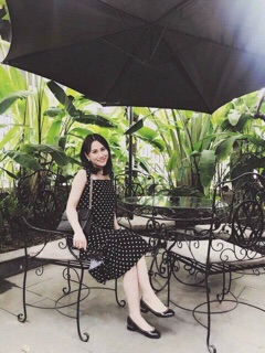 Váy maxi chấm bi