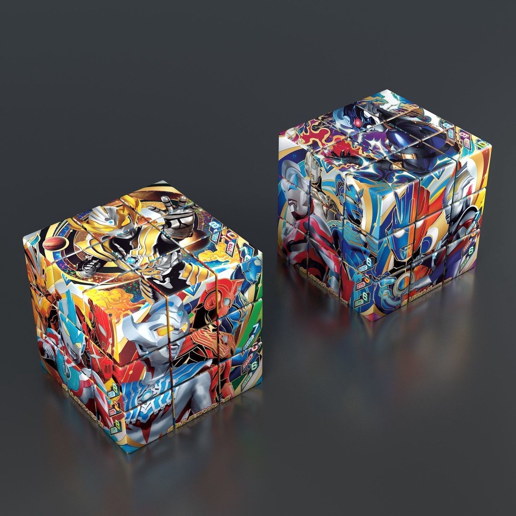 ♣Tiga Ultraman Rubik’s Cube Original Toy Development of Puzzles, Animation, Third-Order Set, Children’s Puzzle