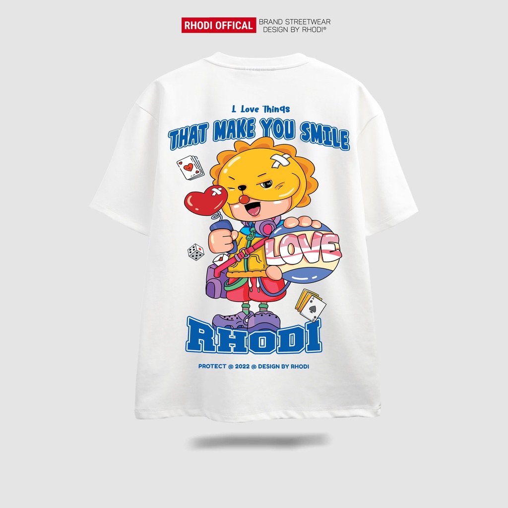 Áo phông local brand RHODI dáng tay lỡ unisex phong cách ulzzang nelly thế hệ genz valentine love