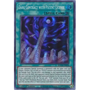 Thẻ bài Yugioh - TCG - Dark Contract with Patent License / BACH-EN056'