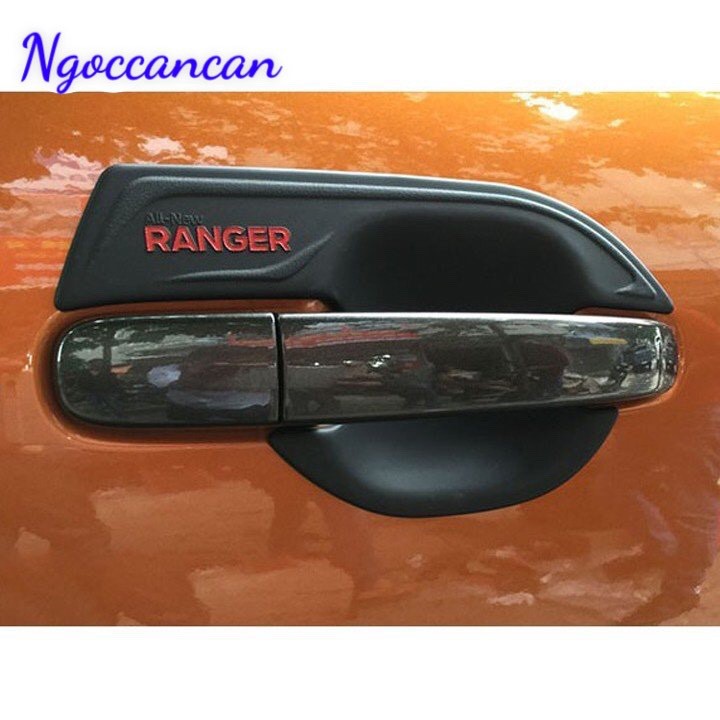 Ốp Hõm Tay Cửa Nhựa Đen Hoặc Crom Ford - Ranger 2015-2021