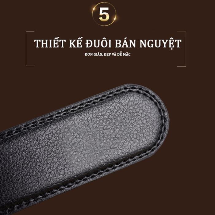 Thắt Lưng Da Nam Khóa Tự Động Cao Cấp Dây Nịt Nam Da Bò 100% Chính Hãng Baellerry Mạ Vàng Bạc Nam Tính