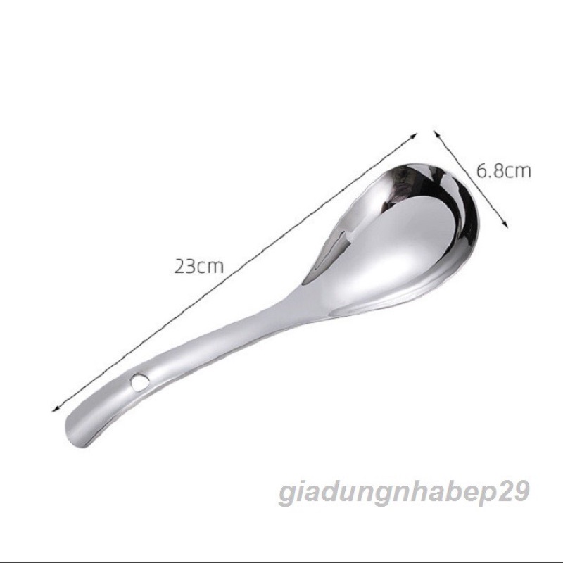 Muôi múc canh inox sáng bóng hàng dày đẹp kèm ảnh thật
