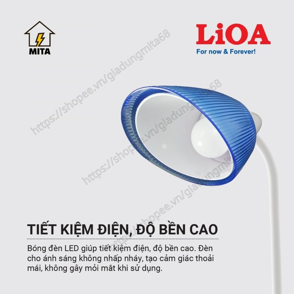 Đèn bàn học khớp mềm chống cận LiOA 01B/BL(PK) - MITA