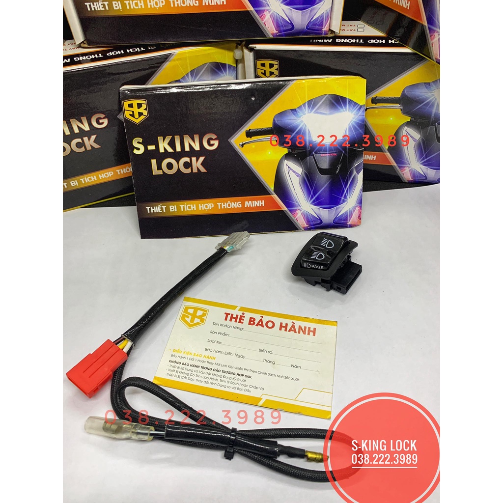 Bộ Công Tắc Passing SH Cho xe WAVE ALPHA  | S-KING LOCK - BẢO HÀNH 12 THÁNG