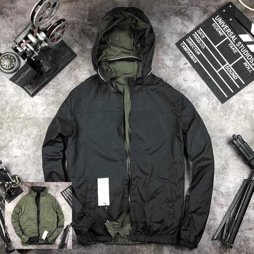 Áo gió 2 mặt unisex Xưởng Hipp, khoác dù cặp nam nữ 1 mặt chống nước Mẫu Mới 2020, KG2