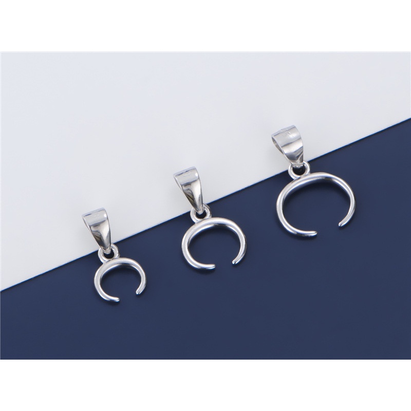 Mặt Dây Chuyền Tròn Bằng Bạc 925 Mạ Vàng / Bạc Làm Thủ Công DIY