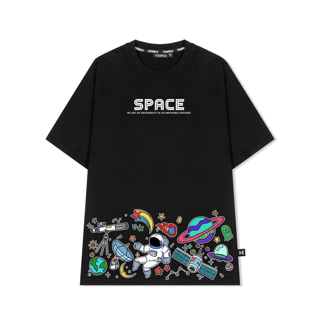 Áo thun Local Brand Teeworld Outer Space T-shirt Nam Nữ Trắng Đen Form Rộng Unisex