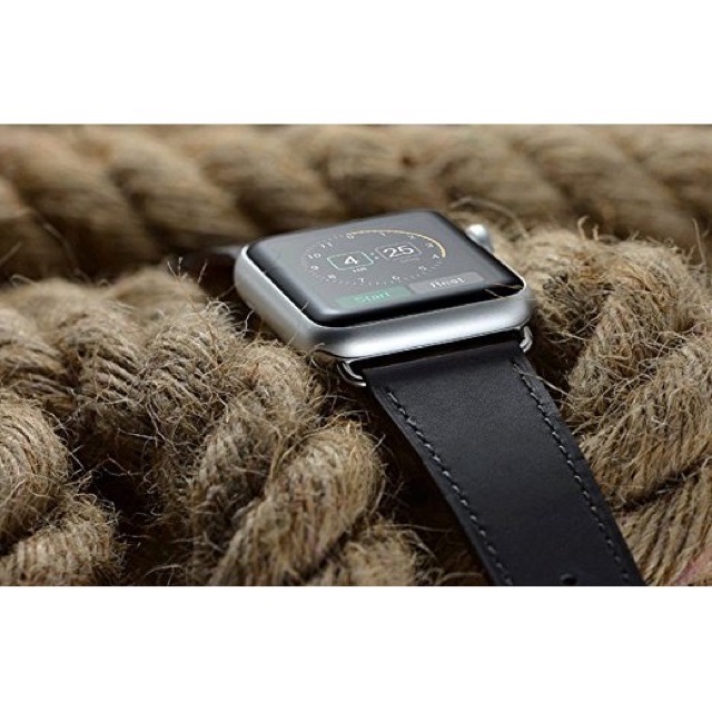 Dây đeo bằng da thật cho đồng hồ Apple Watch 1 2 3 4 5 6 38mm 42mm 40mm 44mm
