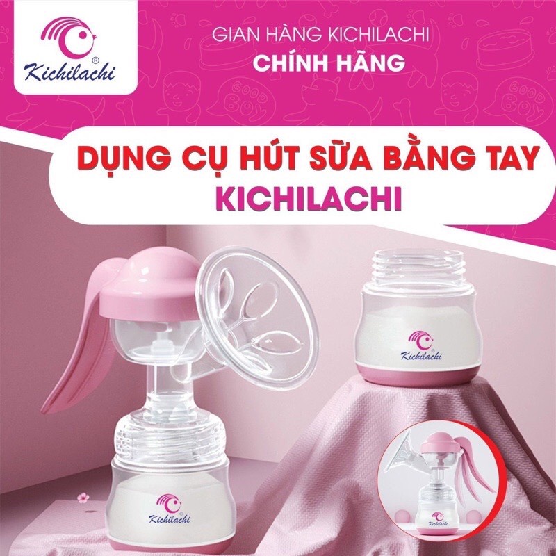 Máy hút sữa bằng tay, hút sữa cầm tay kichilachi tặng 6 túi trữ sữa