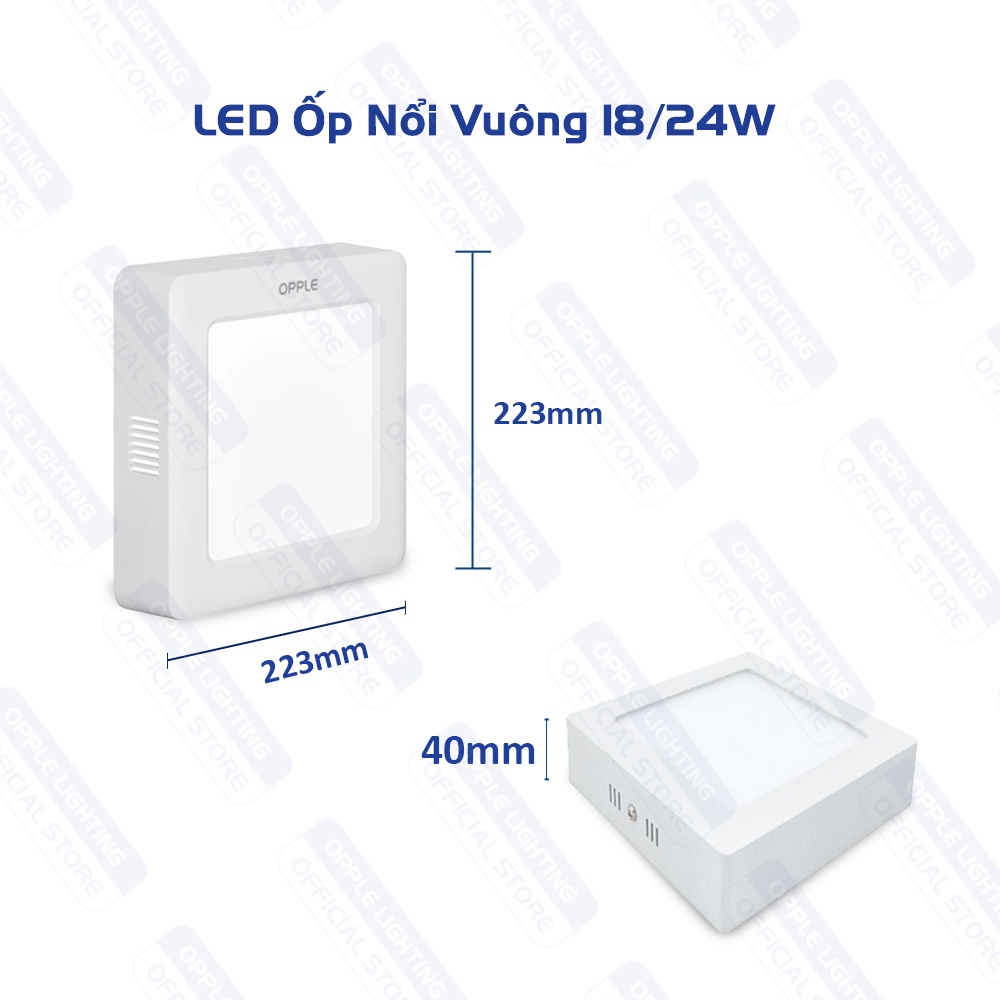 Bộ Đèn Ốp Nổi Vuông OPPLE LED Slim Downlight Ecomax SM - Thiết Kế Đẹp Mắt, Hiệu Suất Sáng Cao