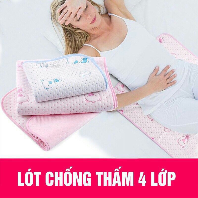 Sỉ. Tấm lót chống thấm 4 lớp cho bé (50*70 cm)