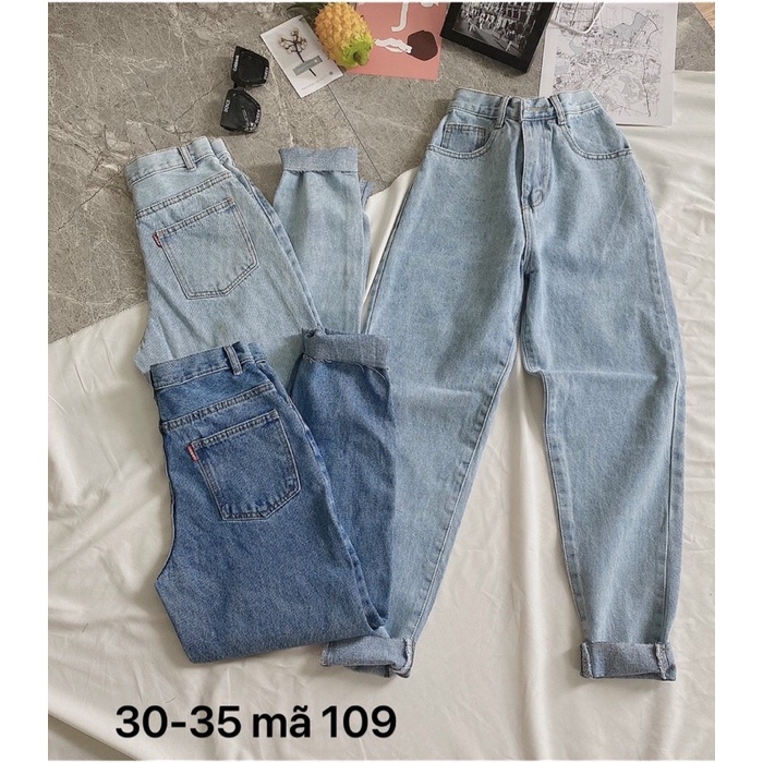 Quần Baggy jeans VNXk Nữ Trơn cổ Điển 3 Màu Bigsize Ms 109 | WebRaoVat - webraovat.net.vn