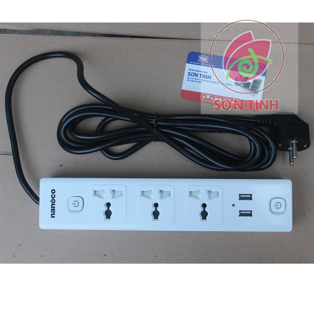 Ổ cắm có dây nối dài Nanoco NES332U-3