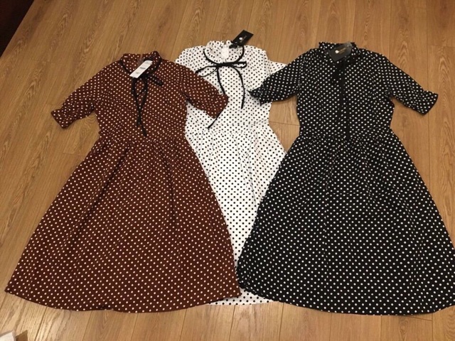 Váy XOÈ CHẤM BI KÈM HÌNH THẬT