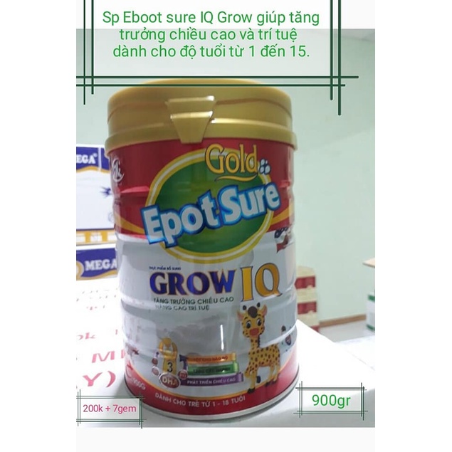Sữa Epotsure Tăng chiều cao và cân nặng hộp 900g DATE 2024