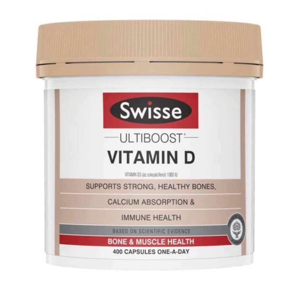 Viên Uống Bổ Sung Vitamin D Swisse Ultiboost Vitamin D 400 Capsules