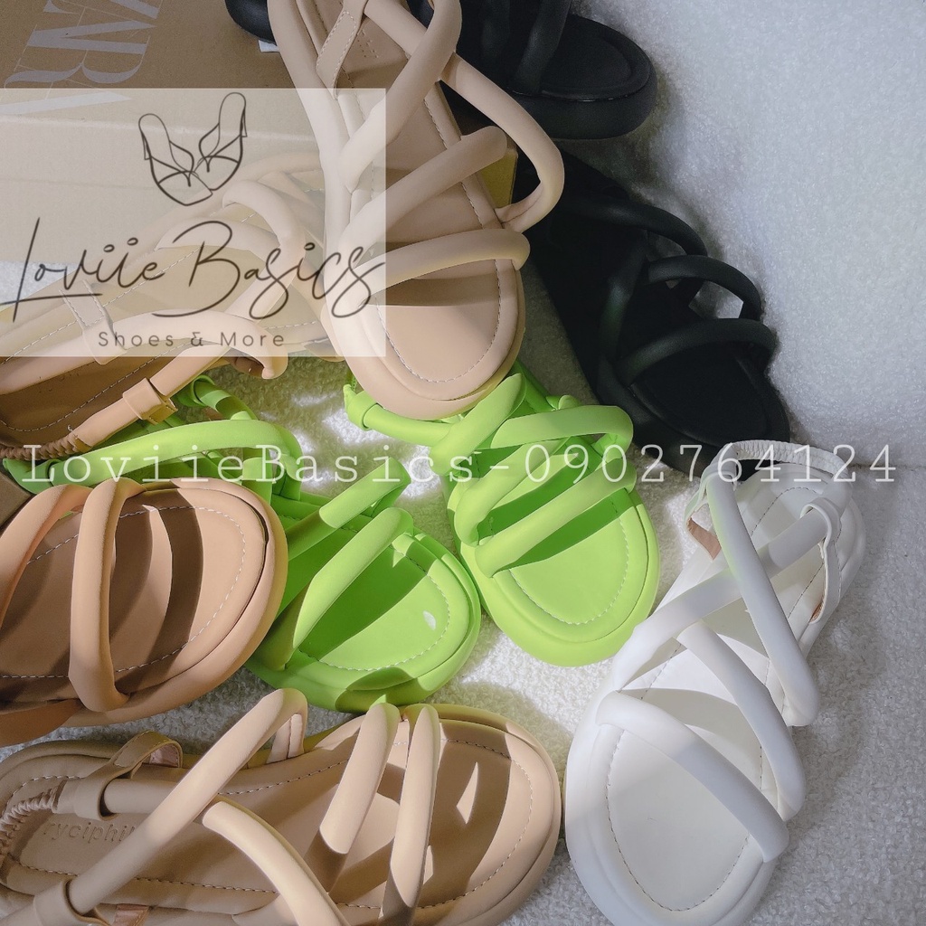 SANDAL XUỒNG LOVIIE BASICS - GIÀY NỮ THỜI TRANG QUAI NGANG PHỒNG DA MỀM ĐẾ BẰNG S220835