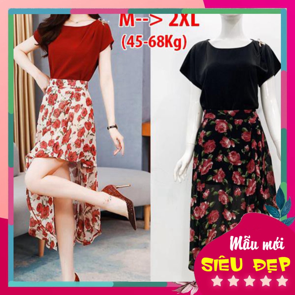 SET ÁO CHÂN VÁY HOA, ÁO CÁNH DƠI KIỂU SET BỘ VÁY DỰ TIỆC CAO CẤP, THỜI TRANG DỰ TIỆC 3267