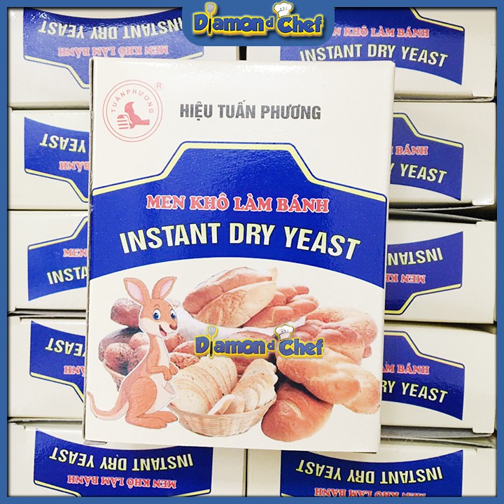 Men nở làm bánh mì, men khô instant dry yeast 50g/hộp