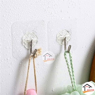 sỉ 680đ - móc dán tường siêu dính trong suốt, móc dán treo tường thần thánh chịu lực tốt kho sỉ mb