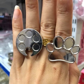 Nhẫn đựng gel vẽ nail mẫu chân chó, ,chân gấu