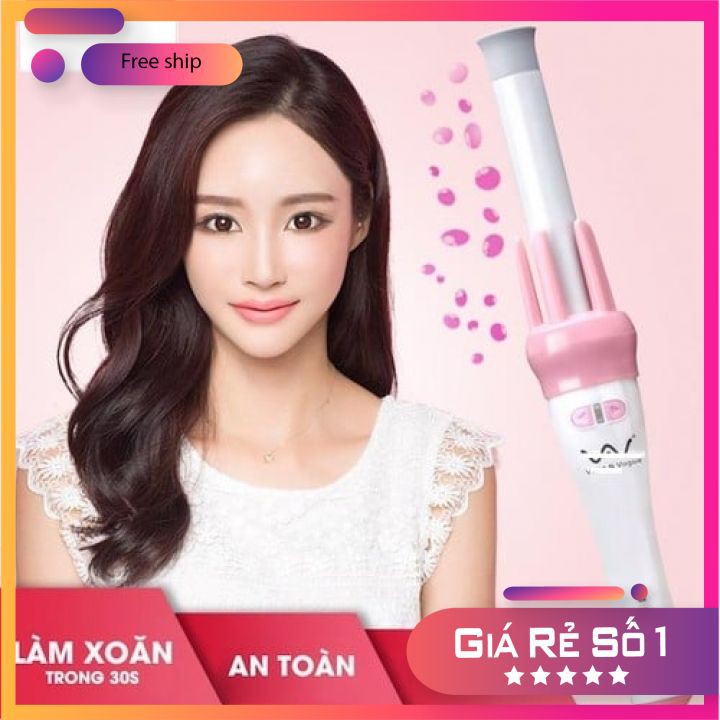 [ HÀNG CHUẨN ] MÁY LÀM TÓC UỐN XOĂN XOAY TỰ ĐỘNG 360 VIVID & VOGUE HÀN QUỐC [FREESHIP]