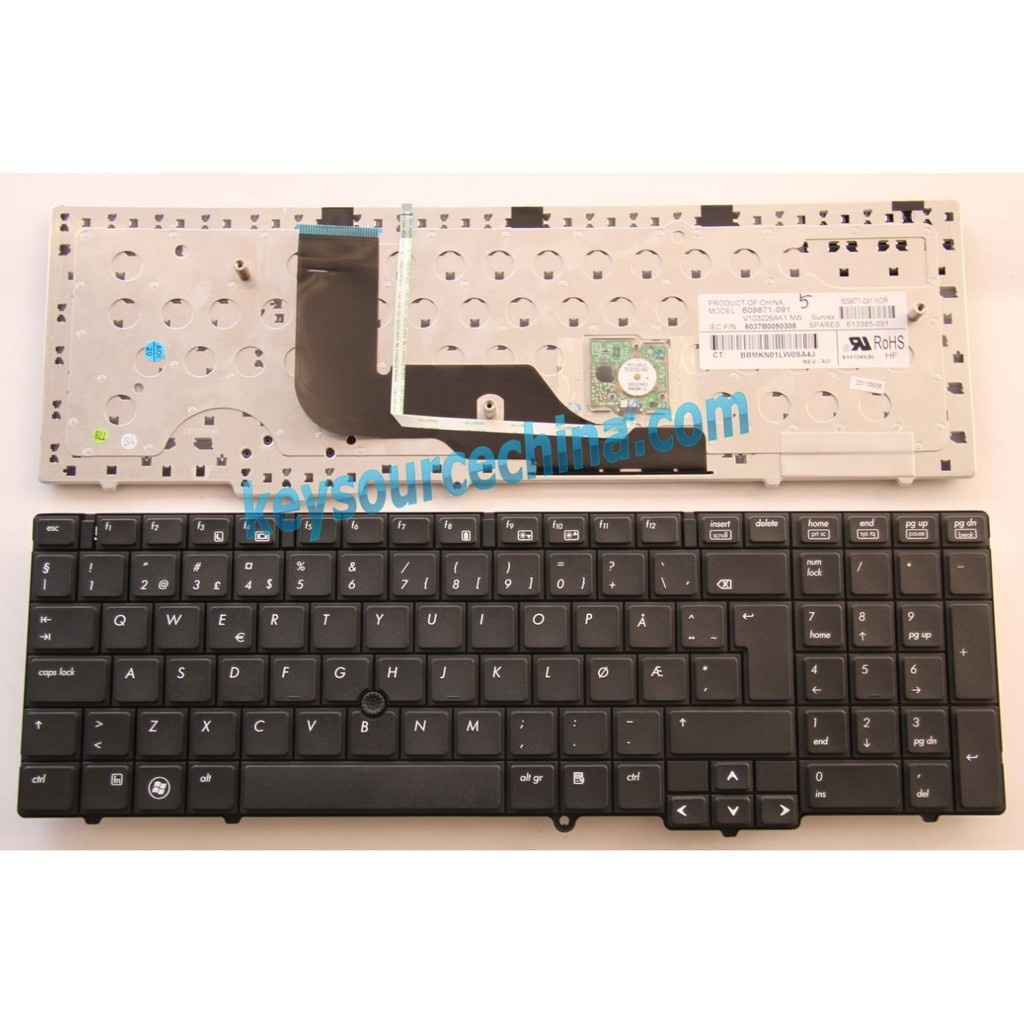 (KEYBOARD) BÀN PHÍM LAPTOP HP 6540B dùng cho Probook 6540b 6545b 6550b 6555b